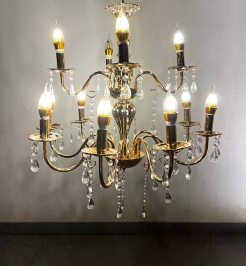 8+4 Head Metal Hanging Chandelier