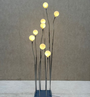 8 Head Bendable Plastic Ball Silver