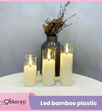 LED Lilin Bamboo Plastic